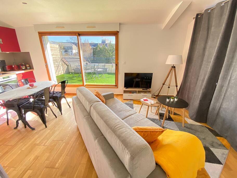 Grand Studio, Belle Terrasse Avec Vue Nantes Extérieur photo