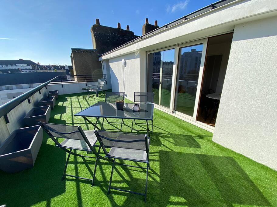 Grand Studio, Belle Terrasse Avec Vue Nantes Extérieur photo